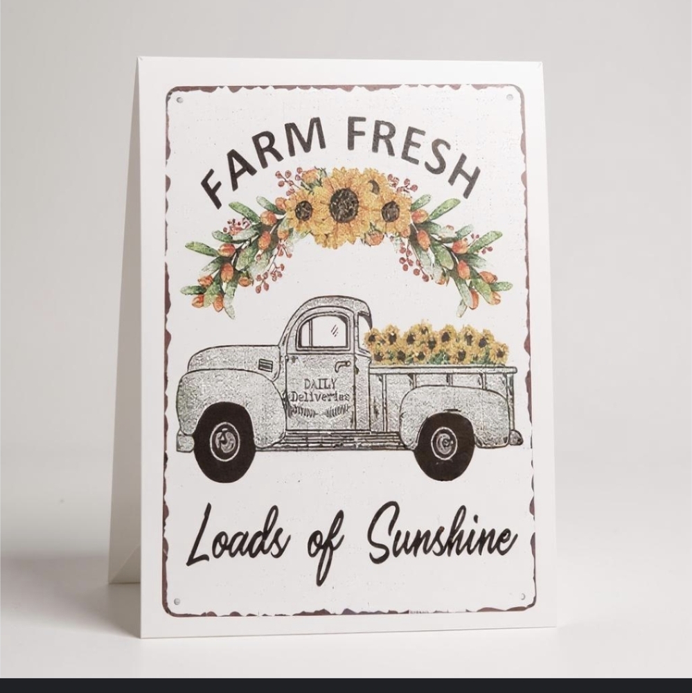 Farm Fresh Loads of Sunshine Metal Sign